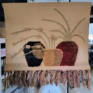 I.C.A. 1987 Large Vintage Woven Wall Tapestry